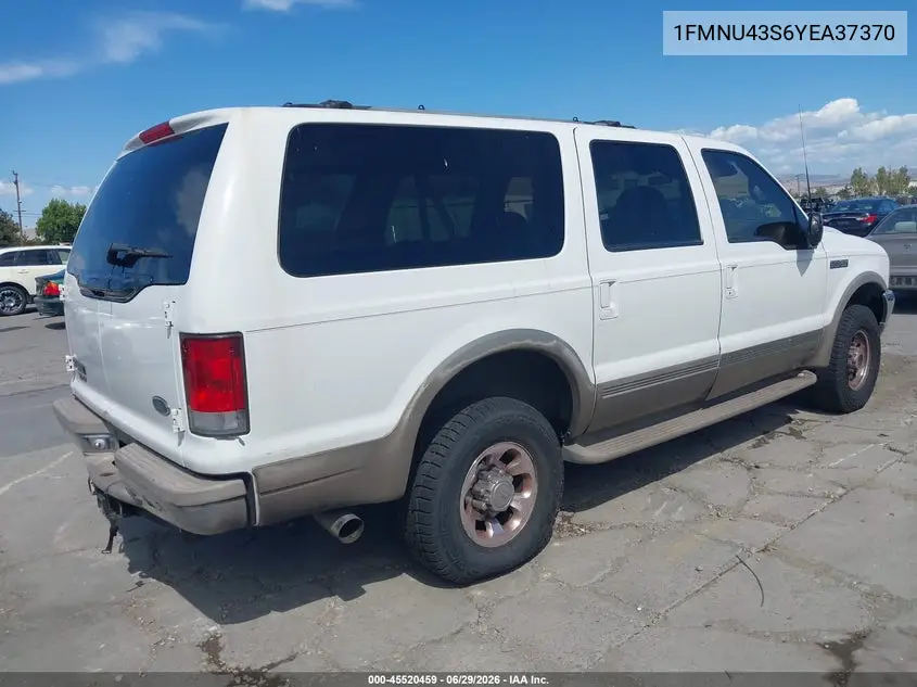 2000 Ford Excursion Limited VIN: 1FMNU43S6YEA37370 Lot: 45520459