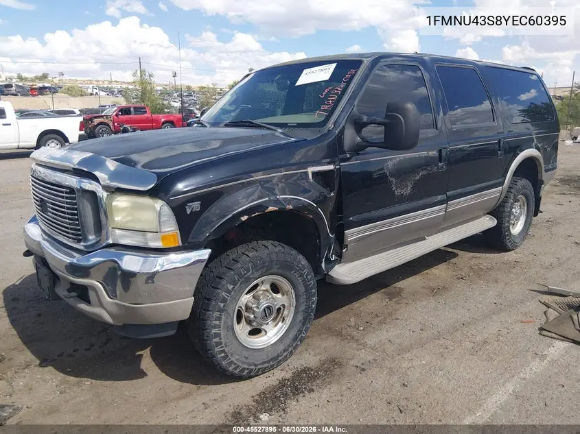 2000 Ford Excursion Limited VIN: 1FMNU43S8YEC60395 Lot: 45527895