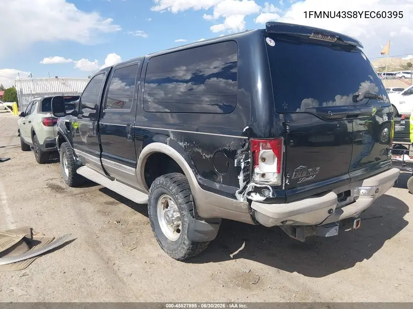 2000 Ford Excursion Limited VIN: 1FMNU43S8YEC60395 Lot: 45527895