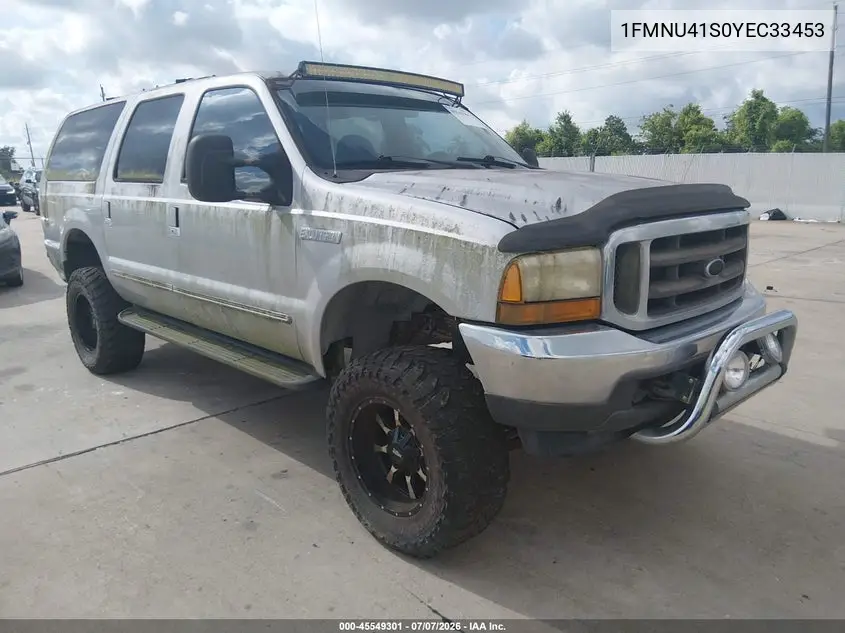 2000 Ford Excursion Xlt VIN: 1FMNU41S0YEC33453 Lot: 45549301