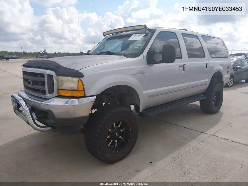 2000 Ford Excursion Xlt VIN: 1FMNU41S0YEC33453 Lot: 45549301