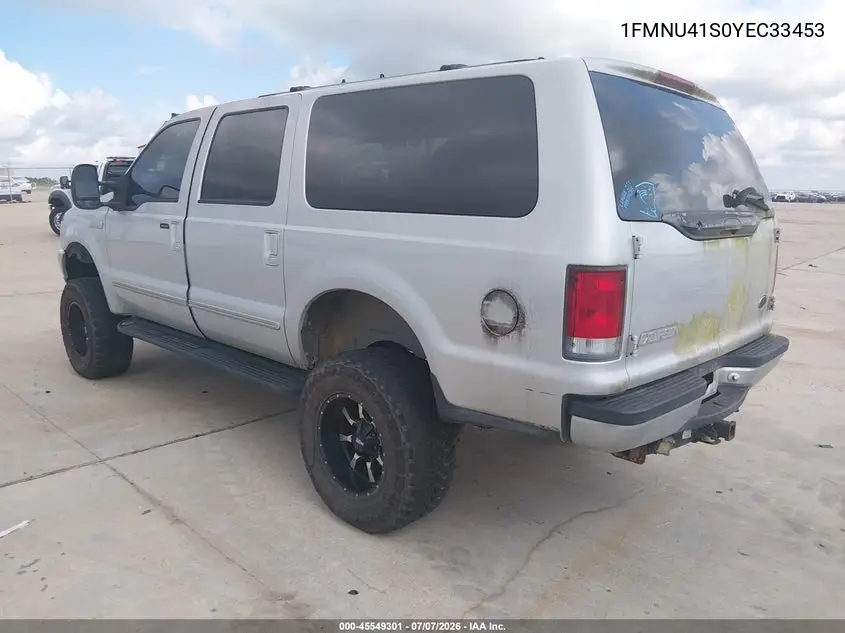 2000 Ford Excursion Xlt VIN: 1FMNU41S0YEC33453 Lot: 45549301