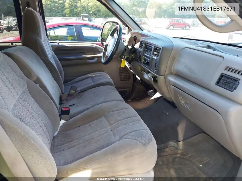 2001 Ford Excursion Xlt VIN: 1FMNU41S31EB17671 Lot: 43127697