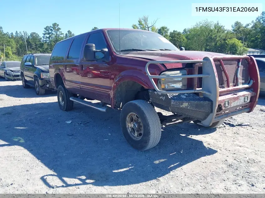 2001 Ford Excursion Limited VIN: 1FMSU43F31EA20604 Lot: 45120765