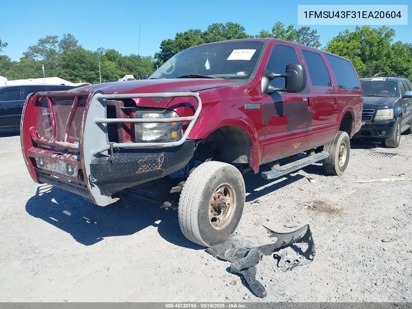 2001 Ford Excursion Limited VIN: 1FMSU43F31EA20604 Lot: 45120765