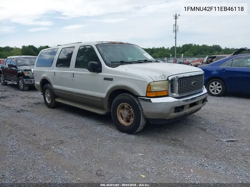 2001 Ford Excursion Limited VIN: 1FMNU42F11EB46118 Lot: 45281262