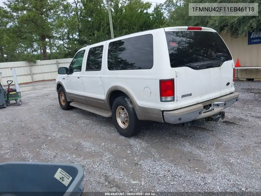 2001 Ford Excursion Limited VIN: 1FMNU42F11EB46118 Lot: 45281262
