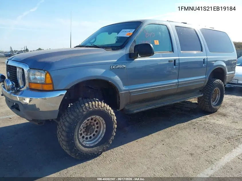 2001 Ford Excursion Xlt VIN: 1FMNU41S21EB19184 Lot: 45382187