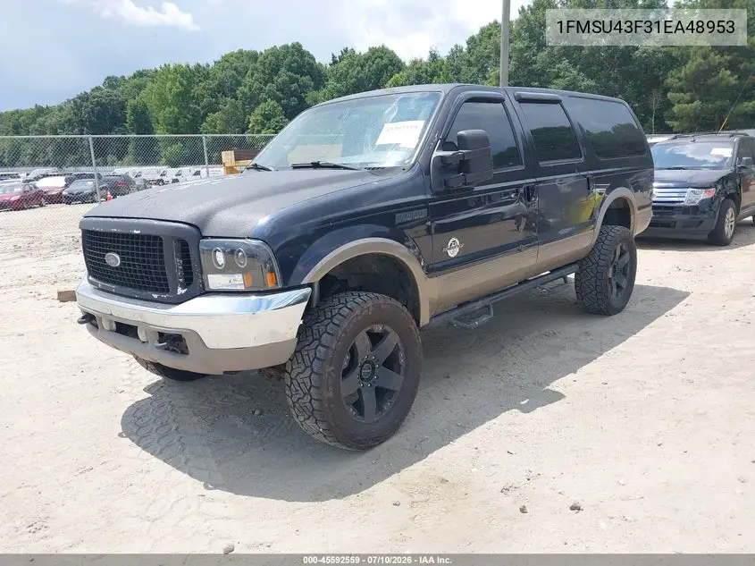 2001 Ford Excursion Limited VIN: 1FMSU43F31EA48953 Lot: 45592559
