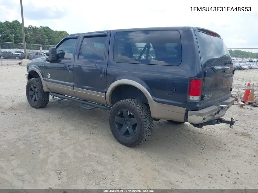 2001 Ford Excursion Limited VIN: 1FMSU43F31EA48953 Lot: 45592559