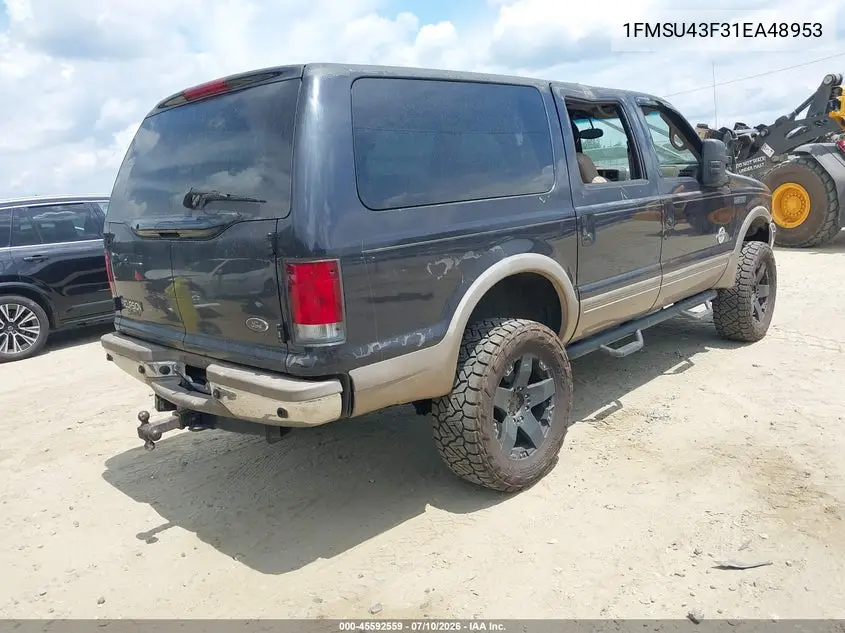 2001 Ford Excursion Limited VIN: 1FMSU43F31EA48953 Lot: 45592559