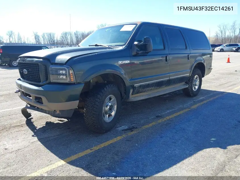 2002 Ford Excursion Limited VIN: 1FMSU43F32EC14261 Lot: 44571996