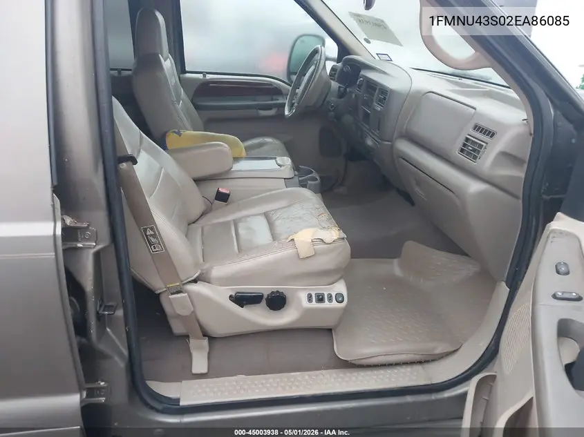 2002 Ford Excursion Limited VIN: 1FMNU43S02EA86085 Lot: 45003938