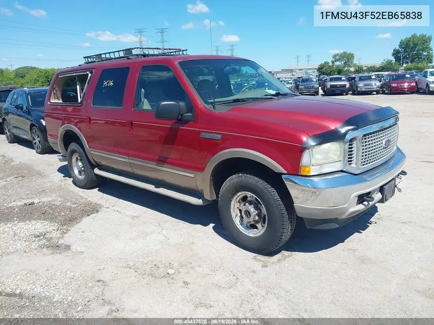 2002 Ford Excursion Limited VIN: 1FMSU43F52EB65838 Lot: 45437526