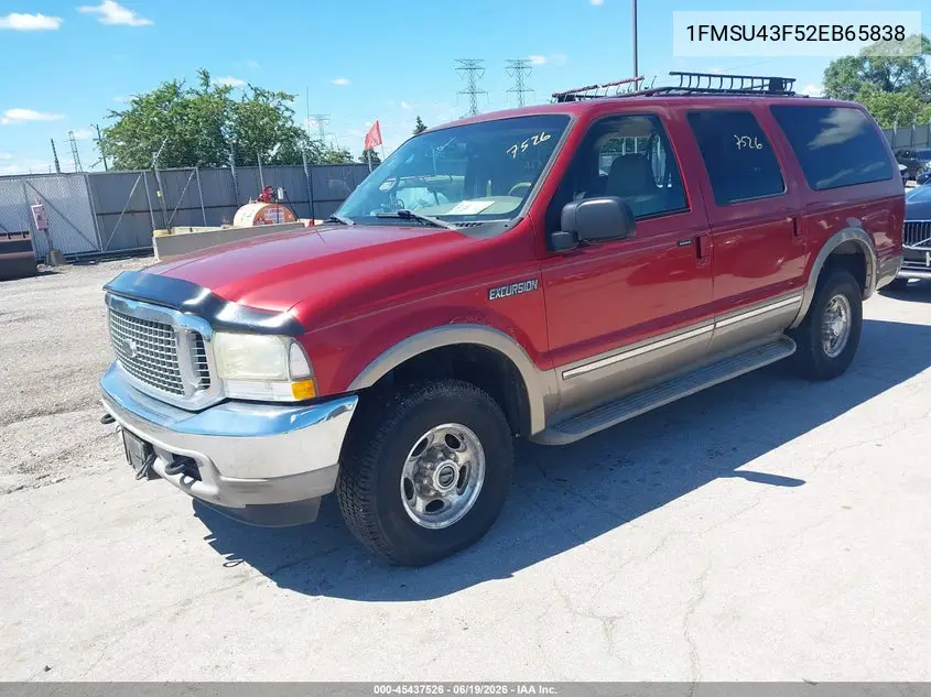 2002 Ford Excursion Limited VIN: 1FMSU43F52EB65838 Lot: 45437526