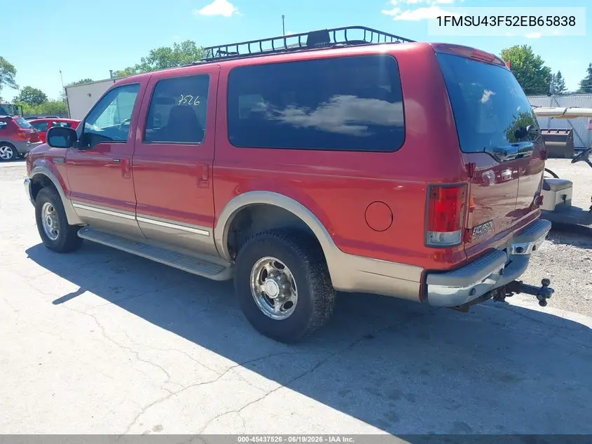 2002 Ford Excursion Limited VIN: 1FMSU43F52EB65838 Lot: 45437526