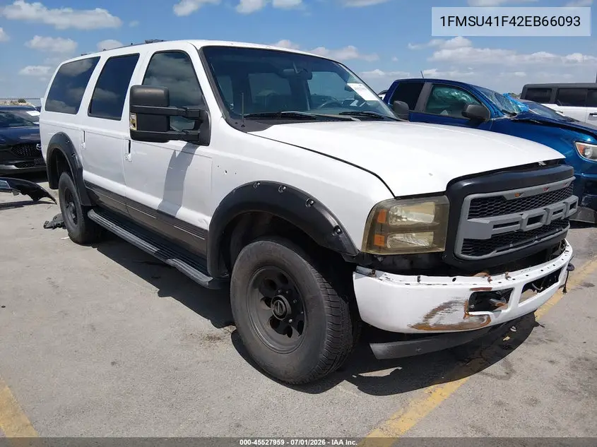 2002 Ford Excursion Xlt VIN: 1FMSU41F42EB66093 Lot: 45527959