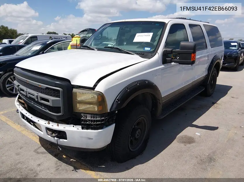 2002 Ford Excursion Xlt VIN: 1FMSU41F42EB66093 Lot: 45527959