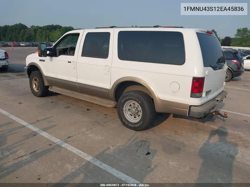 2002 Ford Excursion Limited VIN: 1FMNU43S12EA45836 Lot: 45635872