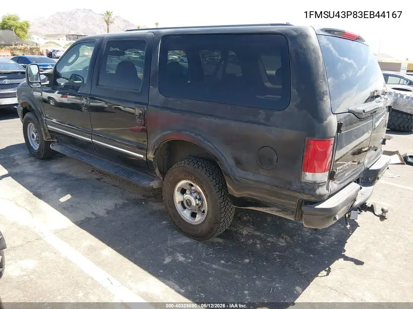 2003 Ford Excursion Limited VIN: 1FMSU43P83EB44167 Lot: 45329590