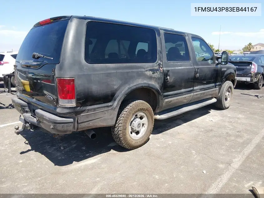 2003 Ford Excursion Limited VIN: 1FMSU43P83EB44167 Lot: 45329590