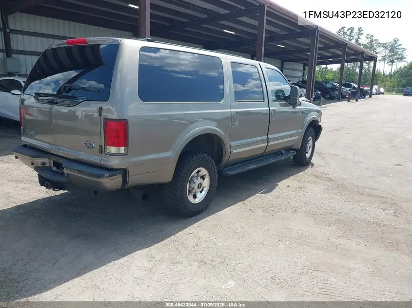 2003 Ford Excursion Limited VIN: 1FMSU43P23ED32120 Lot: 45433944