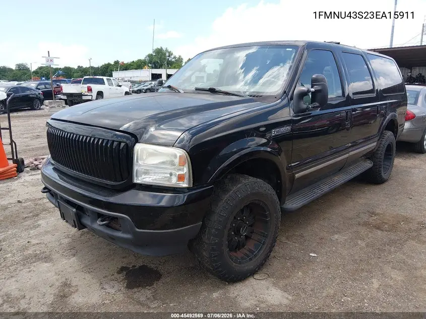 2003 Ford Excursion Limited VIN: 1FMNU43S23EA15911 Lot: 45492569