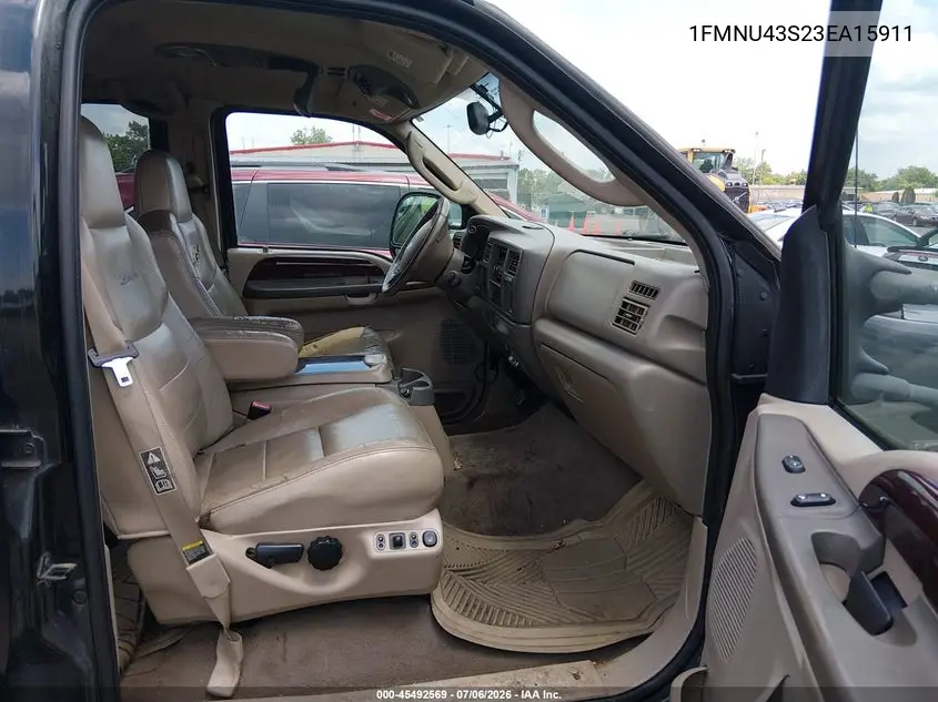 2003 Ford Excursion Limited VIN: 1FMNU43S23EA15911 Lot: 45492569
