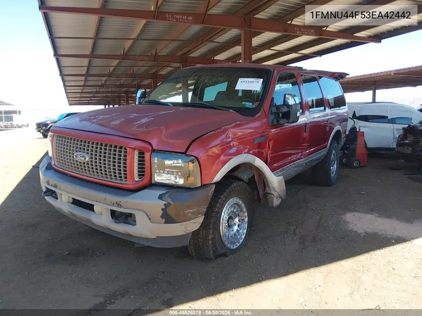 2003 Ford Excursion Eddie Bauer VIN: 1FMNU44F53EA42442 Lot: 45526079