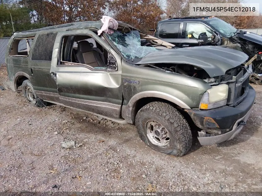 2004 Ford Excursion Eddie Bauer VIN: 1FMSU45P54EC12018 Lot: 43749600