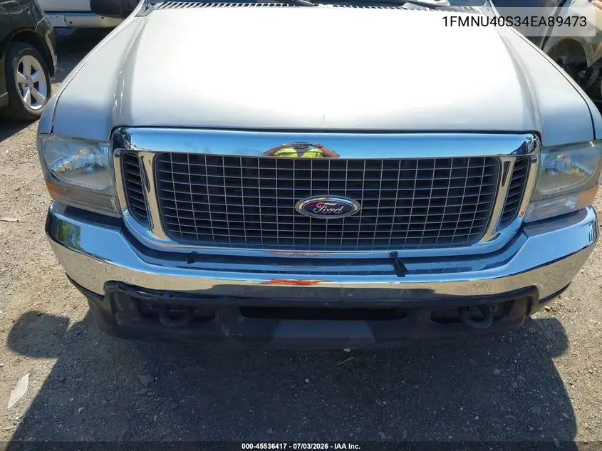 2004 Ford Excursion Xls/Xlt VIN: 1FMNU40S34EA89473 Lot: 45536417