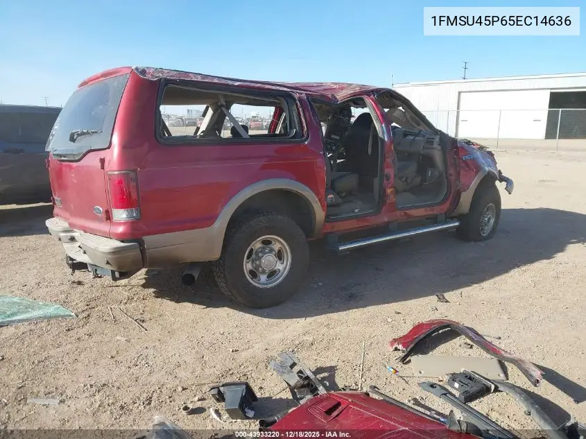2005 Ford Excursion Eddie Bauer VIN: 1FMSU45P65EC14636 Lot: 43933220