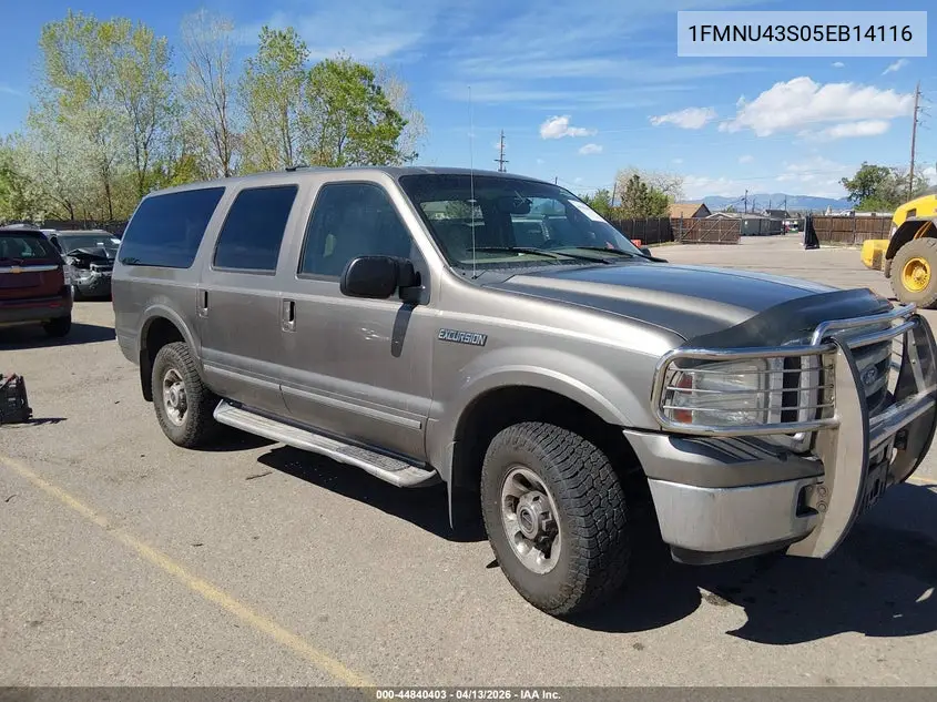 2005 Ford Excursion Limited VIN: 1FMNU43S05EB14116 Lot: 44840403