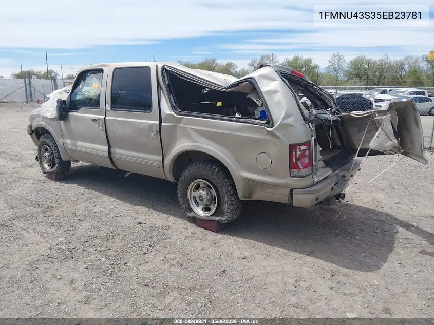 2005 Ford Excursion Limited VIN: 1FMNU43S35EB23781 Lot: 44949931