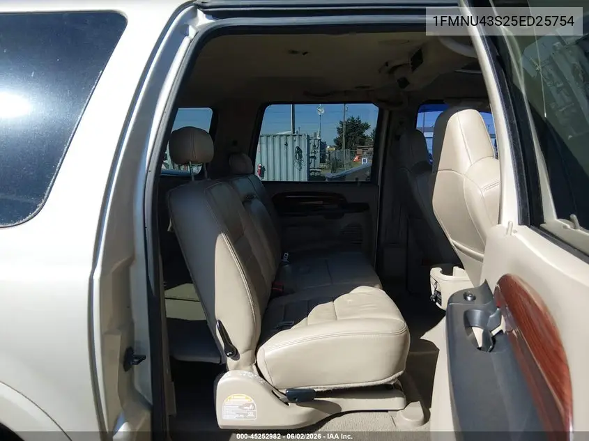 2005 Ford Excursion Limited VIN: 1FMNU43S25ED25754 Lot: 45252982