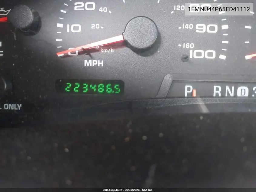 2005 Ford Excursion Eddie Bauer VIN: 1FMNU44P65ED41112 Lot: 45434482