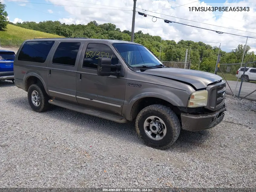 2005 Ford Excursion Limited VIN: 1FMSU43P85EA65343 Lot: 45613891