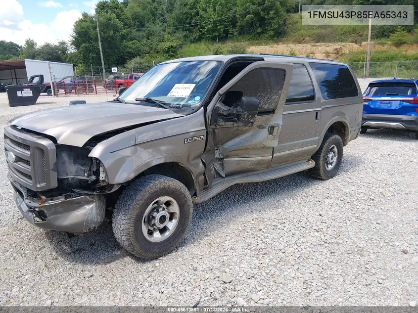 2005 Ford Excursion Limited VIN: 1FMSU43P85EA65343 Lot: 45613891