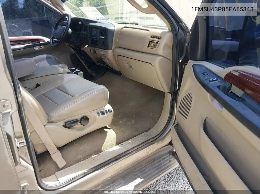 2005 Ford Excursion Limited VIN: 1FMSU43P85EA65343 Lot: 45613891