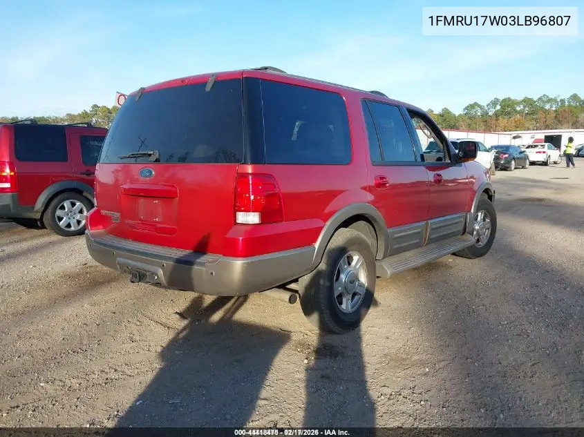 1FMRU17W03LB96807 2003 Ford Expedition Eddie Bauer