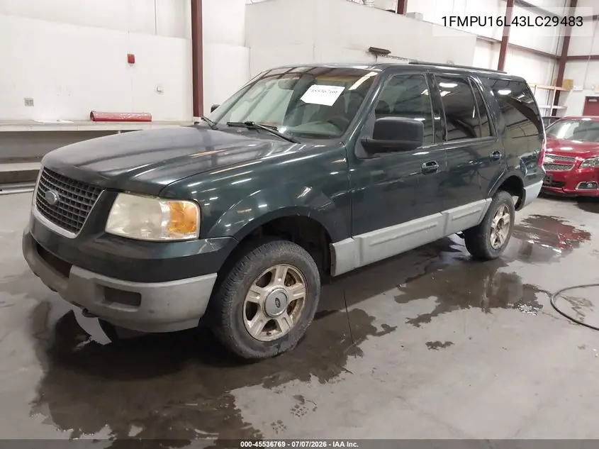 2003 Ford Expedition Xlt VIN: 1FMPU16L43LC29483 Lot: 45536769