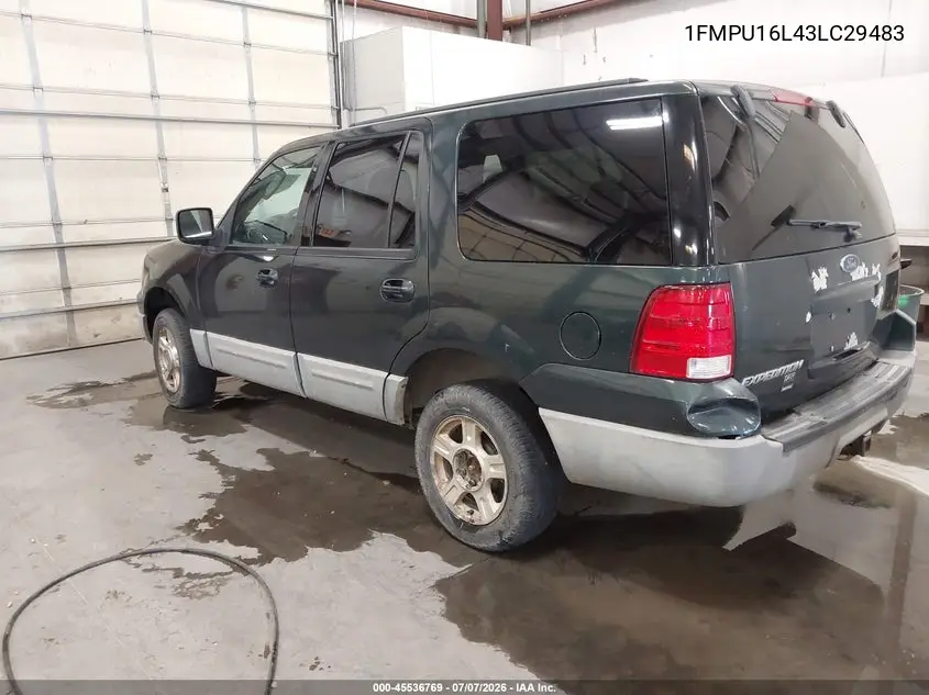 2003 Ford Expedition Xlt VIN: 1FMPU16L43LC29483 Lot: 45536769