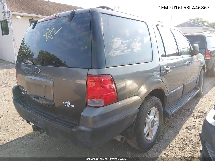 2003 Ford Expedition Xlt VIN: 1FMPU16L53LA46867 Lot: 45604195