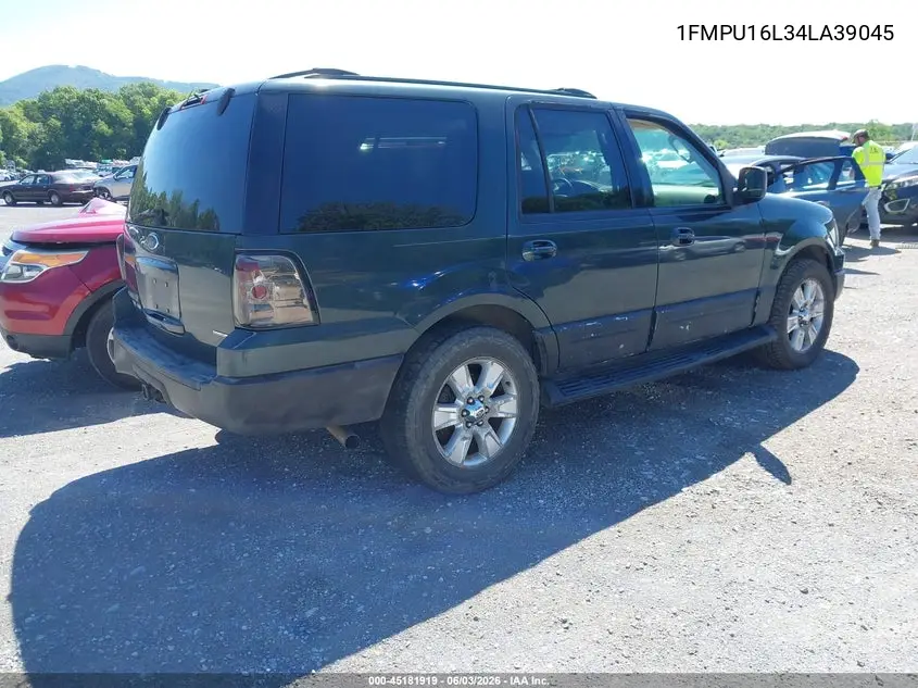 2004 Ford Expedition VIN: 1FMPU16L34LA39045 Lot: 45181919
