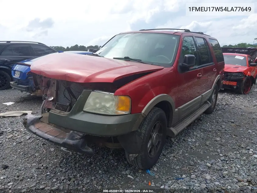 2004 Ford Expedition Eddie Bauer VIN: 1FMEU17W54LA77649 Lot: 45208130