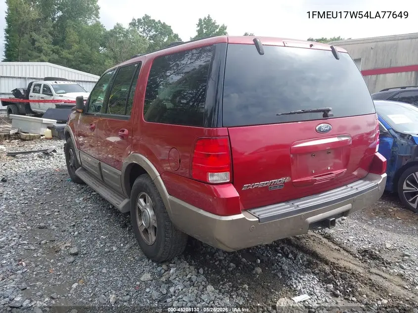 2004 Ford Expedition Eddie Bauer VIN: 1FMEU17W54LA77649 Lot: 45208130