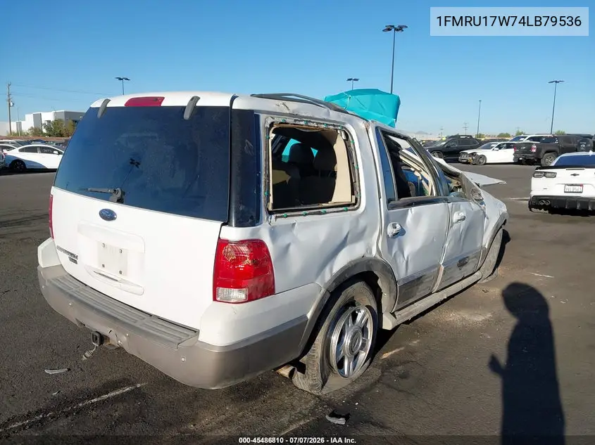 2004 Ford Expedition Eddie Bauer VIN: 1FMRU17W74LB79536 Lot: 45486810