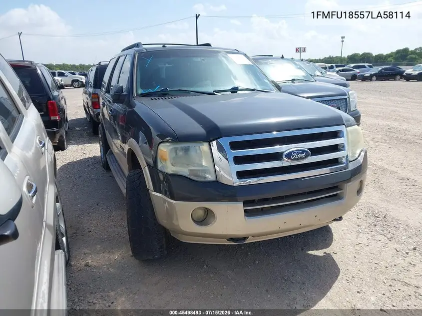 2007 Ford Expedition Eddie Bauer VIN: 1FMFU18557LA58114 Lot: 45498493