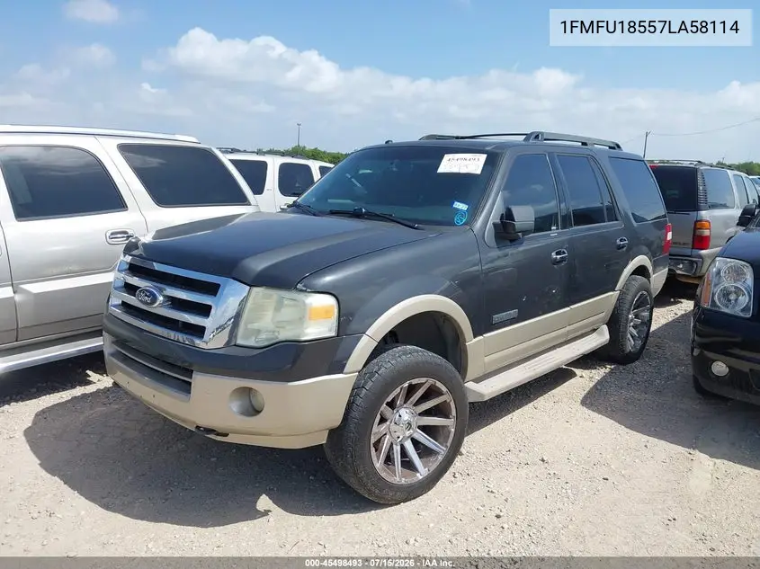 2007 Ford Expedition Eddie Bauer VIN: 1FMFU18557LA58114 Lot: 45498493