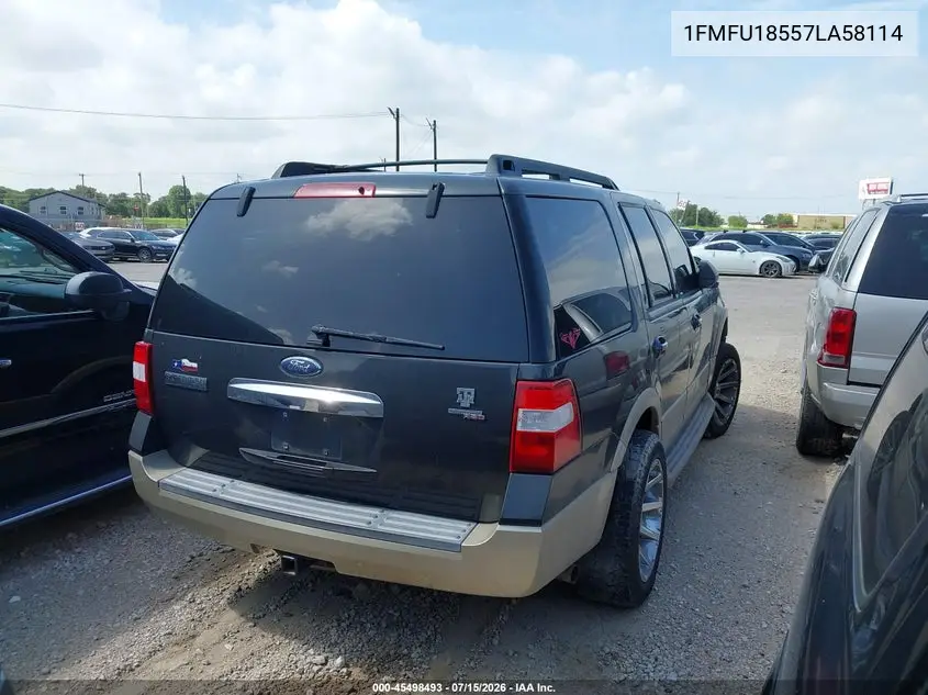 2007 Ford Expedition Eddie Bauer VIN: 1FMFU18557LA58114 Lot: 45498493